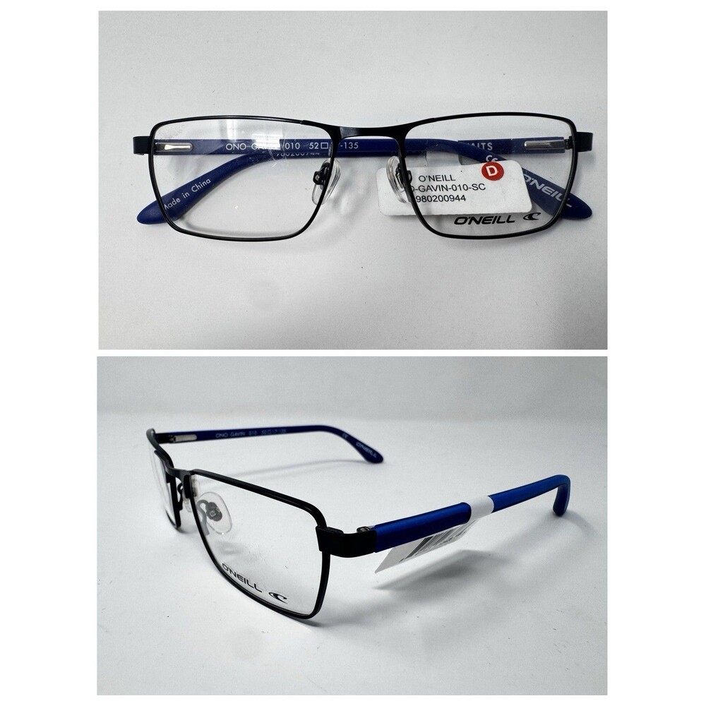 O’Neill ONO-Gavin 010 Black Blue Eyeglass Frames New Old Stock 52-17-135